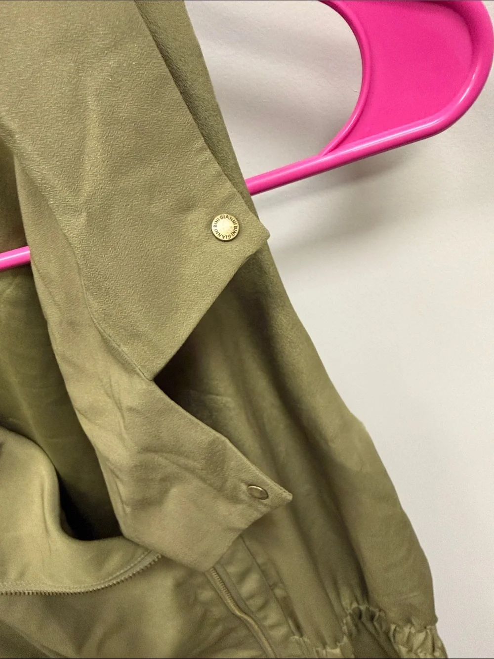 Gianni Bini Olive Sleeveless Utility Vest Dress with Zip Sz 12‎